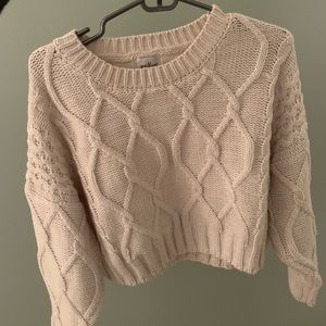 Princess Polly Cable Knit Cropped Sweater